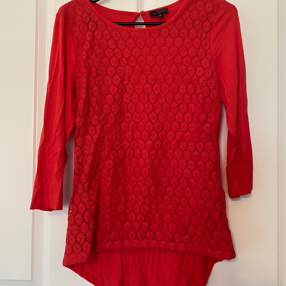 Red Long Sleeve Blouse